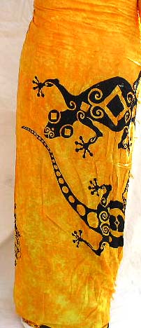 Summer fashion skirt wholesale-muddy yellow sarong with double crocodile pattern decor