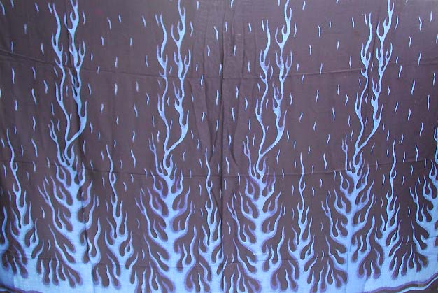 Trees growing in the dark blue secret garden  