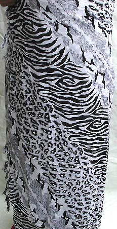 wholesale animal skin design clothing and fashion summer longwrap sarongs  