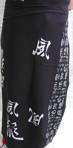 chinese letter fabric, chinese character wind and dragon writing letters sarong textile from Asia  