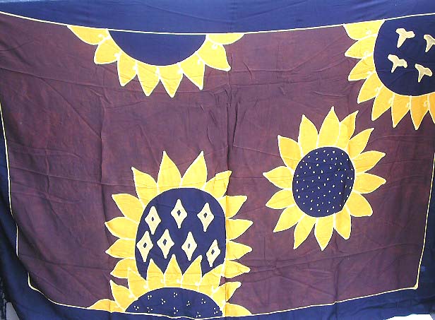 Purple background color with sun flower and blue edge decor  