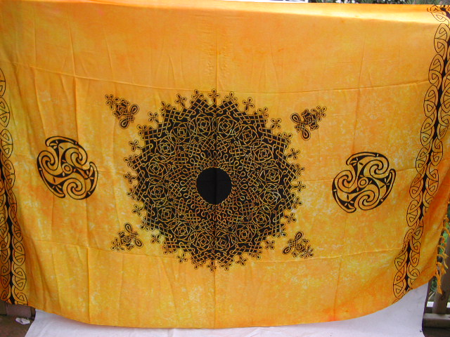 wholesale celtic clothing and Celtic knotwork sarong beach island coverup   