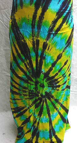 Green, pink, yellow color rainbow pattern design tie-dye fashion sarong wrap, randomly pick          