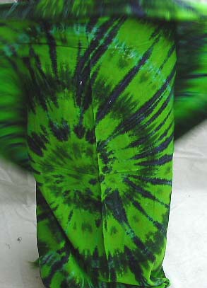 Green, pink, yellow color rainbow pattern design tie-dye fashion sarong wrap, randomly pick          