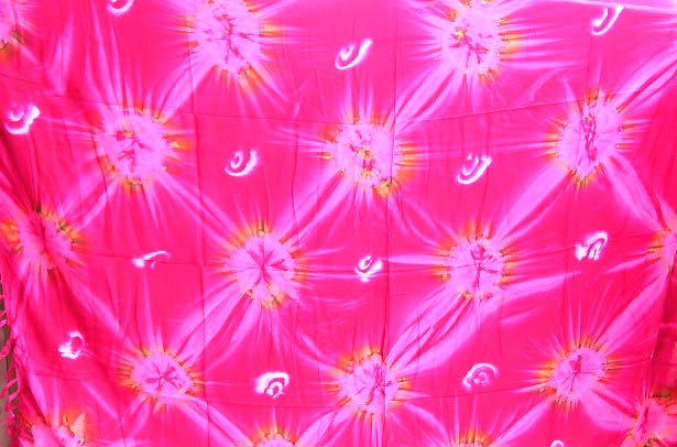 Square pattern connected with sun and swirl pattern design in pink color         