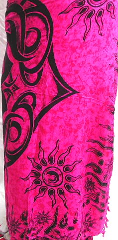 Pink background color with two tree tattoo pattern         