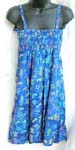 Rayon lady's short dress with wrinkle top in assorted color and design