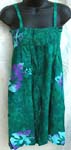 Rayon lady's short dress with wrinkle top in assorted color and design