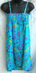 Rayon lady's short dress with wrinkle top in assorted color and design
