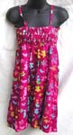 Rayon lady's short dress with wrinkle top in assorted color and design