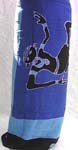 Blue background color motif assorted couple figure design Batik rayon sarong 