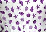 Assorted purple seashell design with white background color