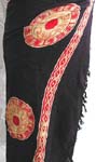 Dark blue color arong wrap with Celtic knot work and circle pattern design