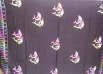 Multi color couple fish design in black color with edge decor