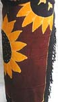 Purple background color with sun flower and blue edge decor