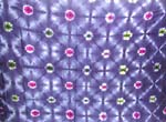 Square pattern with blue and pink flower design