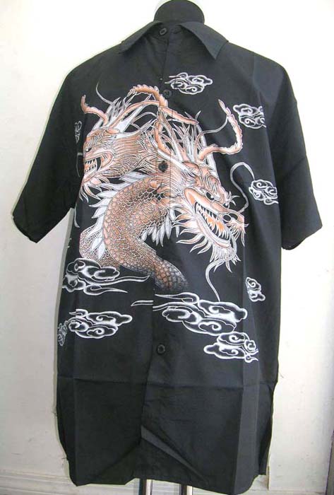 Hip hop fashion clothing wholesaler wholesale dragon or tiger man summer shirt top     