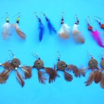 bali-feather-earring-mix, silver feather earrings, wholesale feather earrings