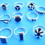 wholesale organic jewellery. Wedding choose, wholesale fashion black onyx sterling silver ring, randomly picked by our warehouse staffs.