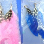 Wholesale organic ear jewelry. Hot style color feather earrings.