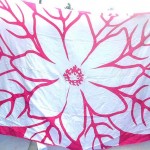 women's designer clothing wholesale. huge flower pink white sarong.