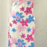 women garments manufacturers. Tropical floral prints rayon long dresses with embroidery ribbon. Deep V, tie on neck.