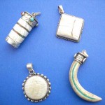 silver jewelry supplies. Ancient beautiful collection, sterling silver animal teeth pendant, randomly picked by our warehouse staffs.