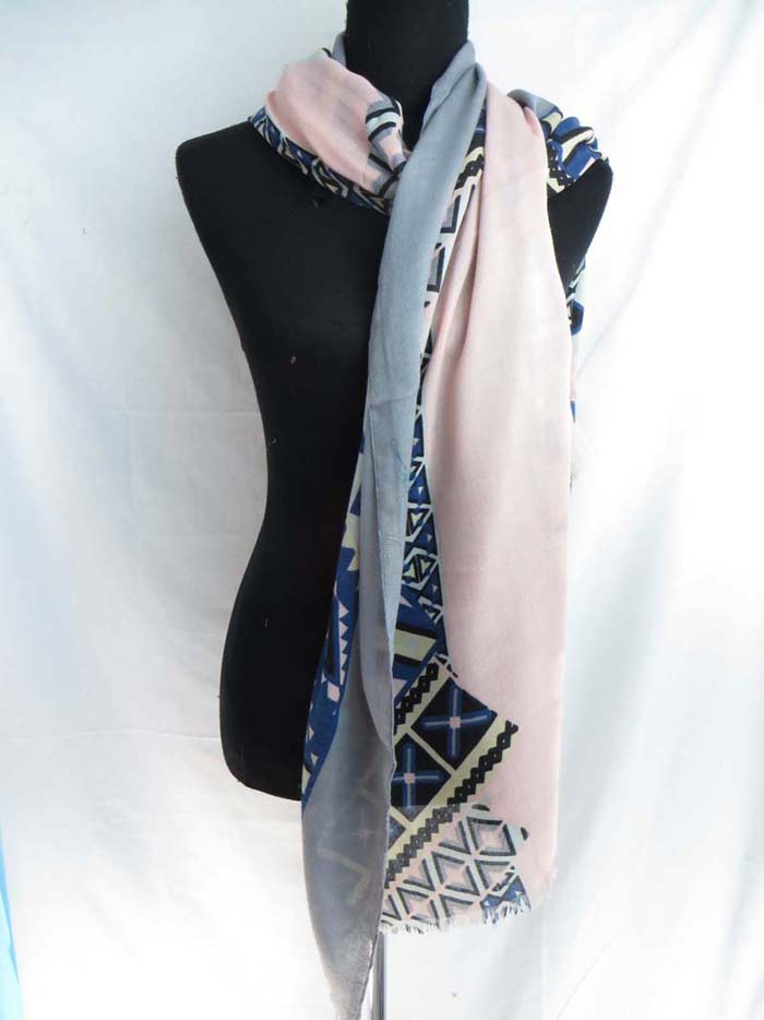 Southwestern print long scarf shawl reversible fall and winter wrap ...