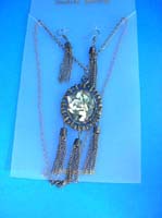 Bronze color fashion gemstone jewelry set 