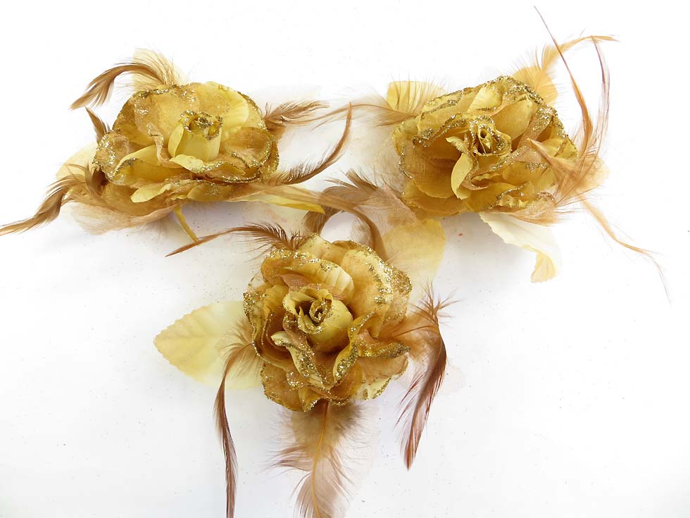 rose-feather-glitter-corsage-brooch-pin-ponytail-holder-13a