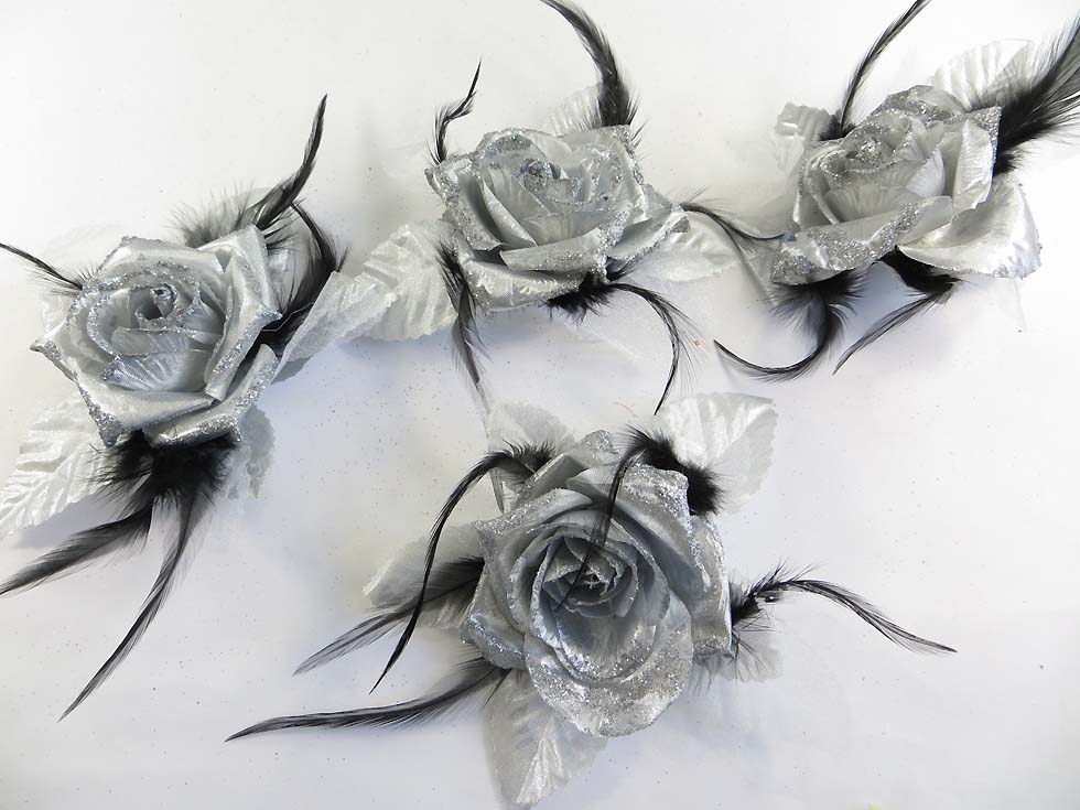rose-feather-glitter-corsage-brooch-pin-ponytail-holder-15a