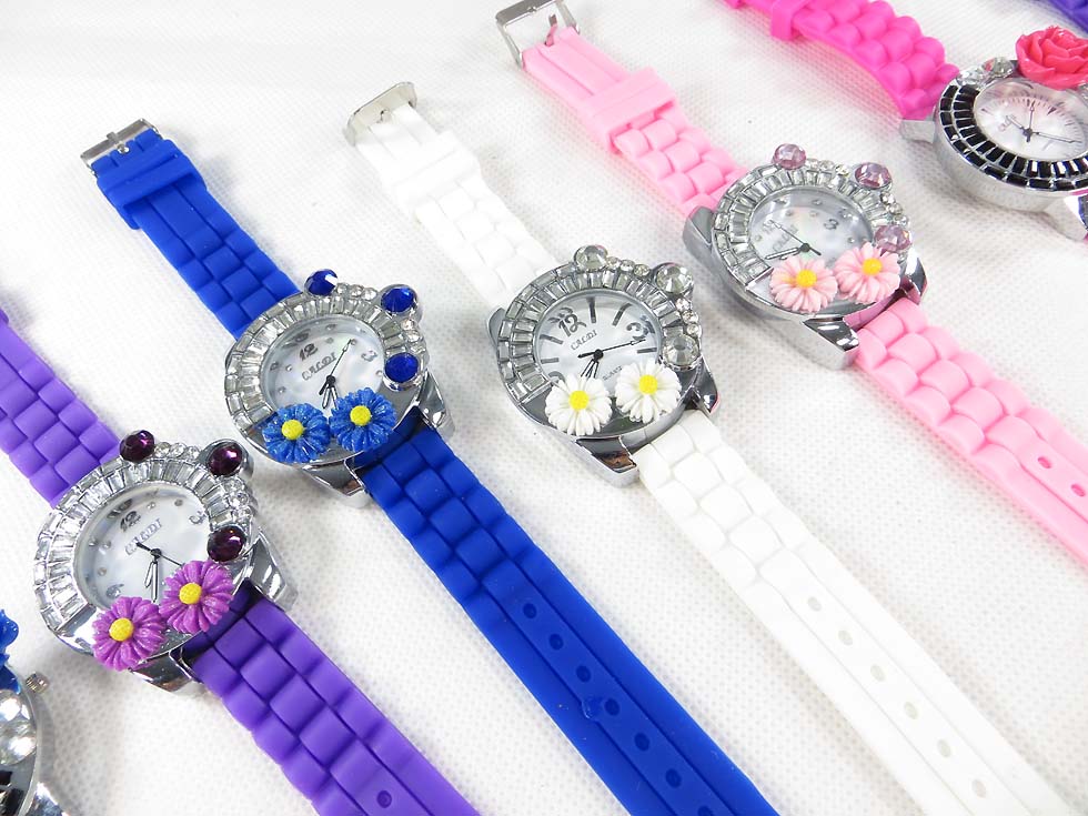 rubber-jelly-band-watch-flower-1c