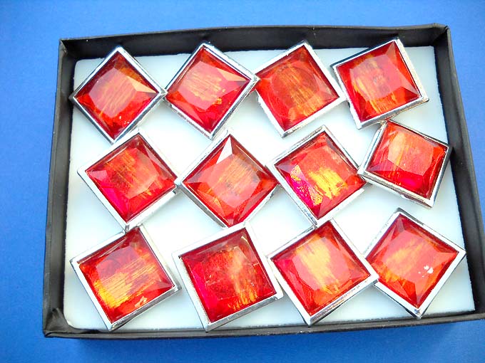  large glass bead fashion rings, wholesale jewelers