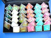 Assortment of shiny foil made enlarge beaded fashion ring