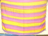 Rainbow tie dye strips wrapping dress 