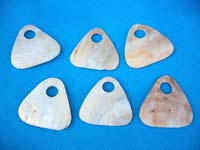 Trendy triangle shaped seashell pendant