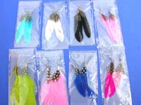 Hot style color feather earrings 